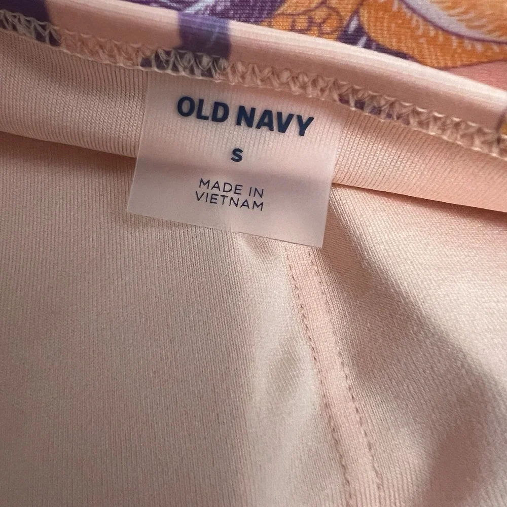 Old Navy Floral One Shoulder Bikini‎ Set Small Top XS Bottoms Boho Tropical